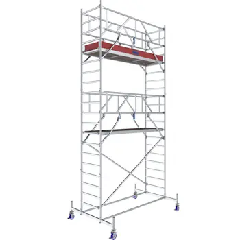 KRAUSE STABILO aluminijumska pokretna skela 2.50x0.75m radna visina 6.40m 772046-1 KRAUSE STABILO aluminijumska pokretna skela 2.50x0.75m radna visina 6.40m 772046-1